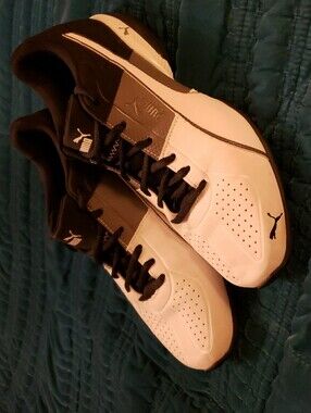 Men's Puma Cell Surin 2 Matte Minimalist White and Black Softfoam Sneakers